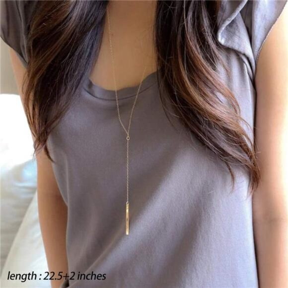 Gold Layered Necklaces for Women - 14K Gold Plated Handmade Multilayer - Picture 5 of 7